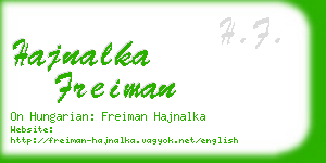 hajnalka freiman business card
